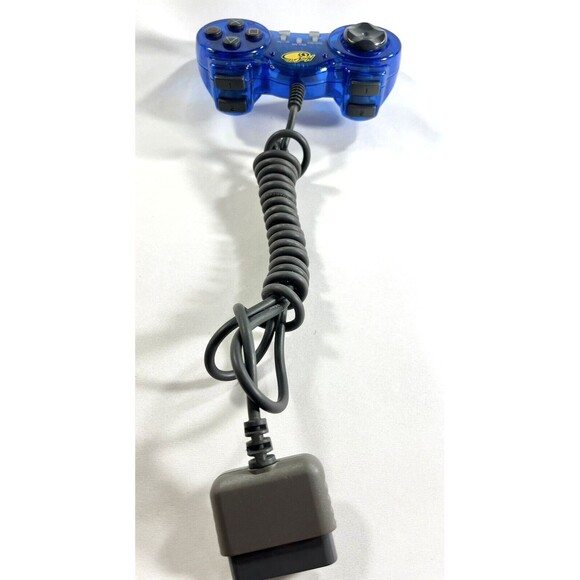 PlayStation Mad Catz Video Game Digital Controller Transparent Blue 8002 Tested - Picture 7 of 11